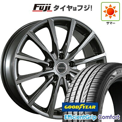 【新品国産車用5穴114.3】 夏タイヤ ホイール4本セット 215/45R18 グッドイヤー エフィシェントグリップ コンフォート(限定) ブリヂストン バルミナ AR12 7.5J 18インチ(送料無料)