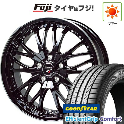 【新品国産車用5穴114.3】 夏タイヤ ホイール4本セット 215/45R18 グッドイヤー エフィシェントグリップ コンフォート(限定) ホットスタッフ プレシャス HM-3 7.5J 18インチ(送料無料)