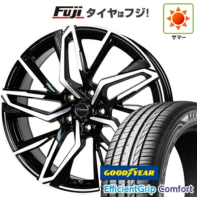 【新品国産車用5穴114.3】 夏タイヤ ホイール4本セット 215/45R18 グッドイヤー エフィシェントグリップ コンフォート(限定) ホットスタッフ クロノス CH-112 7J 18インチ(送料無料)|フジ スペシャルセレクション