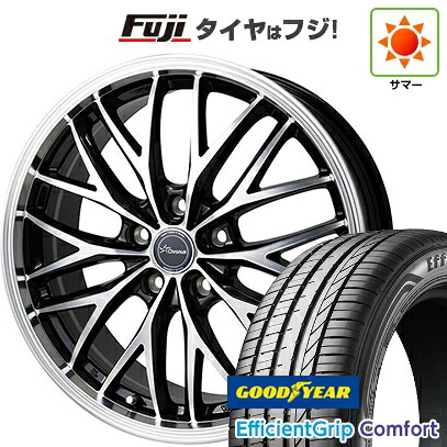 【新品国産車用5穴114.3】 夏タイヤ ホイール4本セット 215/45R18 グッドイヤー エフィシェントグリップ コンフォート(限定) ホットスタッフ クロノス CH-113 7J 18インチ(送料無料)|フジ スペシャルセレクション