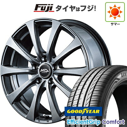 【新品国産車用5穴114.3】 夏タイヤ ホイール4本セット 215/45R18 グッドイヤー エフィシェントグリップ コンフォート(限定) MID WHEELS G10 7.5J 18インチ(送料無料)