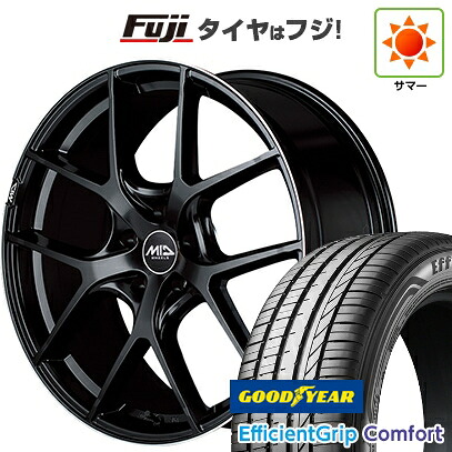 【新品国産車用5穴114.3】 夏タイヤ ホイール4本セット 215/45R18 グッドイヤー エフィシェントグリップ コンフォート(限定) MID WHEELS MID EXCLUSIVE 025F 7J 18インチ(送料無料)