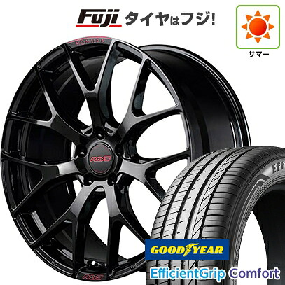 【新品国産車用5穴114.3】 夏タイヤ ホイール4本セット 215/45R18 グッドイヤー エフィシェントグリップ コンフォート(限定) RAYS レイズ ホムラ 2X7FT SPEC-M 7.5J 18インチ(送料無料)|フジ スペシャルセレクション
