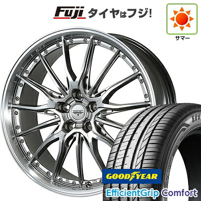 【新品国産車用5穴114.3】 夏タイヤ ホイール4本セット 215/45R18 グッドイヤー エフィシェントグリップ コンフォート(限定) トピー ドルフレン ヒューバー 7.5J 18インチ(送料無料)