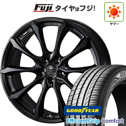 【新品国産車用5穴114.3】 夏タイヤ ホイール4本セット 215/45R18 グッドイヤー エフィシェントグリップ コンフォート(限定) WEDS ウェッズ クレンツェ ヴェルサム 030EVO 7.5J 18インチ(送料無料)|フジ スペシャルセレクション