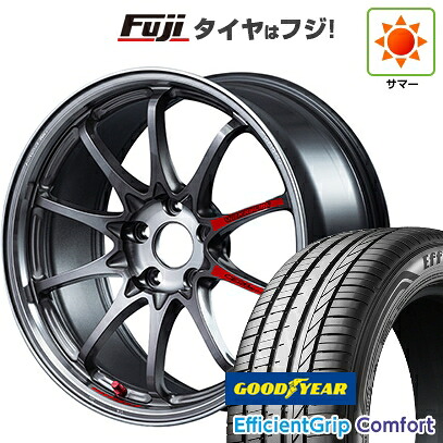 【新品国産車用5穴114.3】 夏タイヤ ホイール4本セット 215/45R18 グッドイヤー エフィシェントグリップ コンフォート(限定) RAYS レイズ ボルクレーシング CE28N-plus SL 7.5J 18インチ(送料無料)｜フジ スペシャルセレクション 215,150円