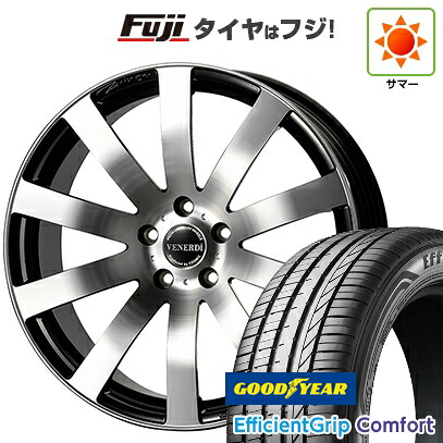 【新品国産車用5穴114.3】 夏タイヤ ホイール4本セット 215/45R18 グッドイヤー エフィシェントグリップ コンフォート(限定) コスミック ヴェネルディ ツィンガー 7.5J 18インチ(送料無料)