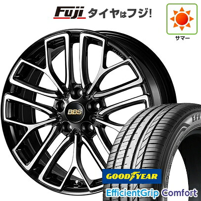 【新品国産車用5穴114.3】 夏タイヤ ホイール4本セット 215/45R18 グッドイヤー エフィシェントグリップ コンフォート(限定) BBS JAPAN RE-X 7.5J 18インチ(送料無料)