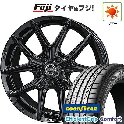 【新品国産車用5穴114.3】 夏タイヤ ホイール4本セット 215/45R18 グッドイヤー エフィシェントグリップ コンフォート(限定) 共豊 スマック IG-TEC 7.5J 18インチ(送料無料)