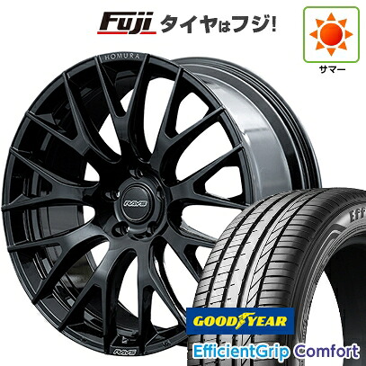 【新品国産車用5穴114.3】 夏タイヤ ホイール4本セット 215/45R18 グッドイヤー エフィシェントグリップ コンフォート(限定) RAYS レイズ ホムラ 2X9R 7.5J 18インチ(送料無料)