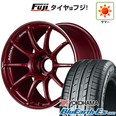 【新品国産車用5穴100】 夏タイヤ ホイール4本セット 225/55R18 ヨコハマ ブルーアース ES32 ヨコハマ アドバンレーシング RSIII 8J 18インチ(送料無料)
