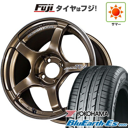 【新品国産車用5穴114.3】 夏タイヤ ホイール4本セット 205/55R16 ヨコハマ ブルーアース ES32 ヨコハマ アドバンレーシング TC-4 7J 16インチ(送料無料)