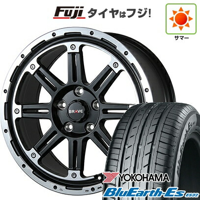 【新品国産車用5穴114.3】 夏タイヤ ホイール4本セット 215/60R17 ヨコハマ ブルーアース ES32 ブレスト バーンズテック ブレイブストリーム 7.5J 17インチ(送料無料)