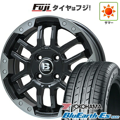 【新品国産車用5穴114.3】 夏タイヤ ホイール4本セット 205/60R16 ヨコハマ ブルーアース ES32 ビッグウエイ B-LUGNAS FRD(マットブラック/ブラッククリアリム) 6.5J 16インチ(送料無料)｜フジ スペシャルセレクション