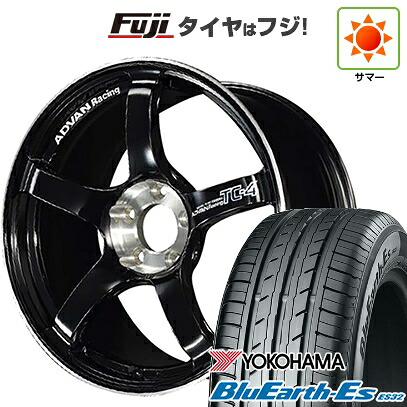 【新品国産車用5穴100】 夏タイヤ ホイール4本セット 225/40R18 ヨコハマ ブルーアース ES32 ヨコハマ アドバンレーシング TC-4 SE 8.5J 18インチ(送料無料)|フジ スペシャルセレクション