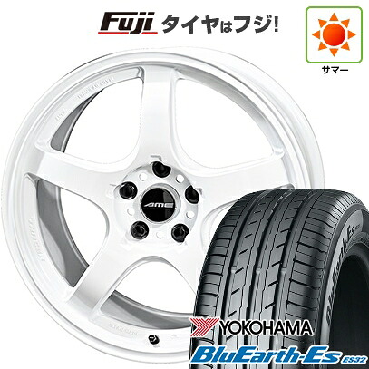 【新品国産車用5穴100】 夏タイヤ ホイール4本セット 225/40R18 ヨコハマ ブルーアース ES32 共豊 トレーサー GT-V 8.5J 18インチ(送料無料)｜フジ スペシャルセレクション