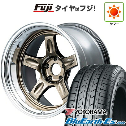 【新品国産車用5穴114.3】 夏タイヤ ホイール4本セット 225/40R18 ヨコハマ ブルーアース ES32 RAYS レイズ ボルクレーシング 21C spec-SR 8.5J 18インチ(送料無料)
