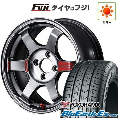 【新品国産車用5穴114.3】 夏タイヤ ホイール4本セット 215/60R17 ヨコハマ ブルーアース ES32 RAYS レイズ ボルクレーシング TE37 サーガ SL 7.5J 17インチ(送料無料)