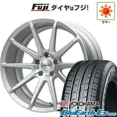 【新品国産車用5穴114.3】 夏タイヤ ホイール4本セット 225/40R18 ヨコハマ ブルーアース ES32 MLJ ハイペリオン CVX 8J 18インチ(送料無料)