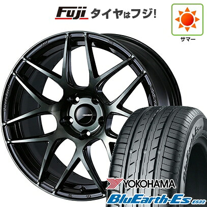 【新品国産車用5穴114.3】 夏タイヤ ホイール4本セット 225/55R18 ヨコハマ ブルーアース ES32 WEDS ウェッズスポーツ SA-27R 8J 18インチ(送料無料)