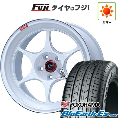【新品国産車用5穴114.3】 夏タイヤ ホイール4本セット 225/40R18 ヨコハマ ブルーアース ES32 ENKEI エンケイ PerformanceLine PF06 マシニングホワイト 8.5J 18インチ(送料無料)｜フジ スペシャルセレクション 140,650円