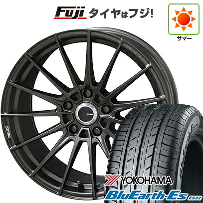 【新品国産車用5穴100】 夏タイヤ ホイール4本セット 225/40R18 ヨコハマ ブルーアース ES32 ENKEI エンケイ TUNING FC01 8.5J 18インチ(送料無料)