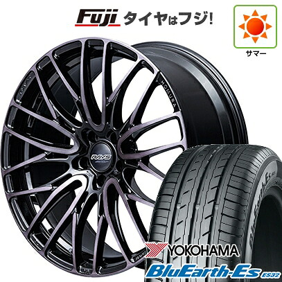 【新品国産車用5穴114.3】 夏タイヤ ホイール4本セット 225/40R18 ヨコハマ ブルーアース ES32 RAYS レイズ ホムラ 2X10BD BLACK CLEAR EDITION 8J 18インチ(送料無料)