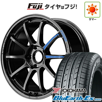 【新品国産車用5穴100】 夏タイヤ ホイール4本セット 225/40R18 ヨコハマ ブルーアース ES32 RAYS レイズ グラムライツ 57NR SPEC-M 8.5J 18インチ(送料無料)