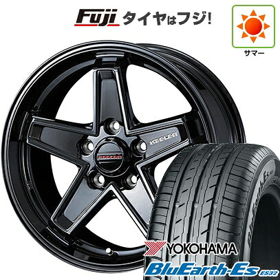 【新品国産車用5穴114.3】 夏タイヤ ホイール4本セット 225/60R17 ヨコハマ ブルーアース ES32 WEDS ウェッズアドベンチャー キーラータクティクス グロスブラック 7J 17インチ(送料無料)