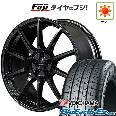 【新品国産車用5穴100】 夏タイヤ ホイール4本セット 225/55R18 ヨコハマ ブルーアース ES32 RAYS レイズ グラムライツ 57TR 8J 18インチ(送料無料)