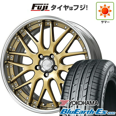 【新品国産車用5穴100】 夏タイヤ ホイール4本セット 225/55R18 ヨコハマ ブルーアース ES32 WORK ワーク ランベック LM1 8J 18インチ(送料無料)