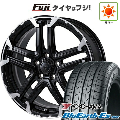 【新品】フリード 5穴/114 夏タイヤ ホイール4本セット 195/55R16 ヨコハマ ブルーアース ES32 モンツァ JPスタイル MJ-T 6.5J 16インチ(送料無料)
