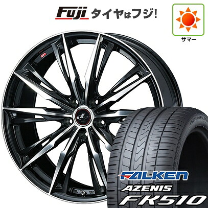 【新品国産車用5穴114.3】 夏タイヤ ホイール4本セット 235/60R18 ファルケン アゼニス FK510 SUV WEDS ウェッズ レオニス GX 7J 18インチ(送料無料)