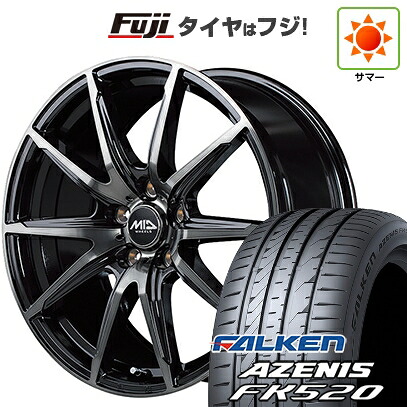 【新品国産車用5穴114.3】 夏タイヤ ホイール4本セット 225/40R18 ファルケン アゼニス FK520L MID WHEELS DR-02 8J 18インチ(送料無料)|フジ スペシャルセレクション