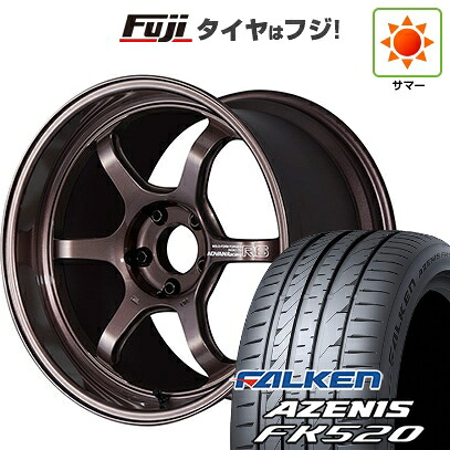 【新品国産車用5穴114.3】 夏タイヤ ホイール4本セット 225/40R18 ファルケン アゼニス FK520L ヨコハマ アドバンレーシング R6 8J 18インチ(送料無料)