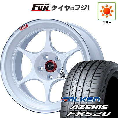 【新品国産車用5穴114.3】 夏タイヤ ホイール4本セット 225/40R18 ファルケン アゼニス FK520L ENKEI エンケイ PerformanceLine PF06 マシニングホワイト 8.5J 18インチ(送料無料)|フジ スペシャルセレクション