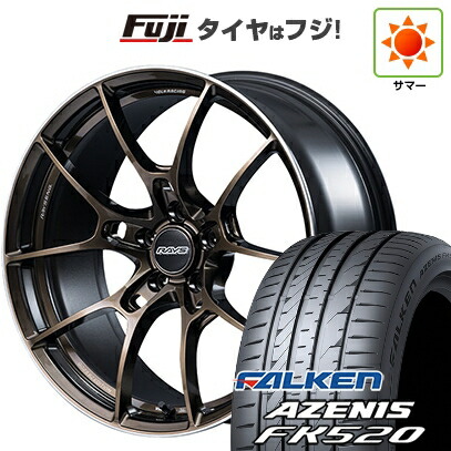 【新品国産車用5穴100】 夏タイヤ ホイール4本セット 225/40R18 ファルケン アゼニス FK520L RAYS レイズ ボルクレーシング G025 SZ EDITION 8.5J 18インチ(送料無料)