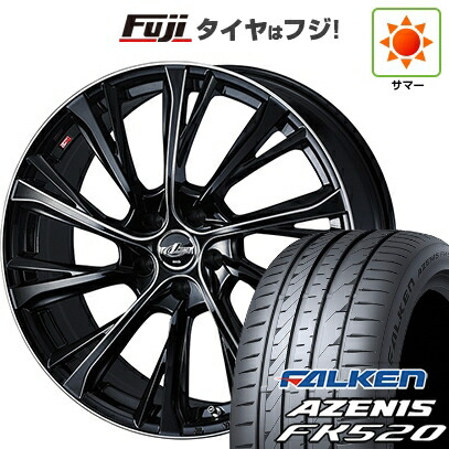 【新品国産車用5穴114.3】 夏タイヤ ホイール4本セット 225/55R18 ファルケン アゼニス FK520L WEDS ウェッズ レオニス JG BK/SCマシニング 8J 18インチ(送料無料)