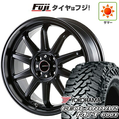 【新品国産車用5穴114.3】 夏タイヤ ホイール4本セット 225/65R17 ヨコハマ ジオランダー M/T G003 ゴジゲン ファイヤーボールダブルアール 7J 17インチ(送料無料)