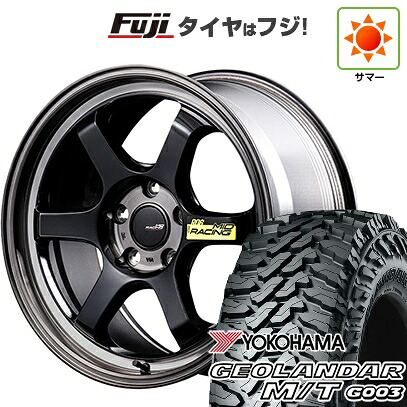 【新品国産車用5穴114.3】 夏タイヤ ホイール4本セット 225/65R17 ヨコハマ ジオランダー M/T G003 MID WHEELS MID RACING R06 7.5J 17インチ(送料無料)
