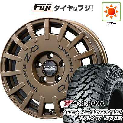 【新品】デリカD5 夏タイヤ ホイール4本セット 215/70R16 ヨコハマ ジオランダー M/T G003 OZ ラリーレーシング 7J 16インチ(送料無料)