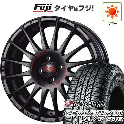 【新品国産車用5穴114.3】 夏タイヤ ホイール4本セット 225/65R17 ヨコハマ ジオランダー A/T G015 OWL/RBL OZ スーパーツーリズモ GT 7J 17インチ(送料無料)
