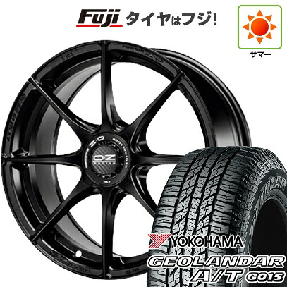【新品国産車用5穴100】 夏タイヤ ホイール4本セット 225/60R17 ヨコハマ ジオランダー A/T G015 OWL/RBL OZ フォーミュラHLT 7.5J 17インチ(送料無料)