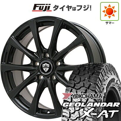 【新品国産車用5穴114.3】 夏タイヤ ホイール4本セット 235/60R18 ヨコハマ ジオランダー X-AT G016 OWL エルベ エステローザ FSV グロスブラック 7.5J 18インチ(送料無料)|フジ スペシャルセレクション