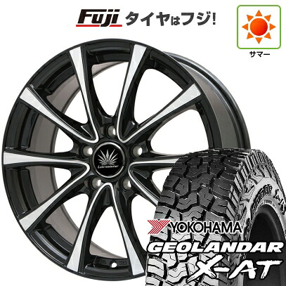 【新品国産車用5穴114.3】 夏タイヤ ホイール4本セット 235/60R18 ヨコハマ ジオランダー X-AT G016 OWL プレミックス アマルフィV Jr(ブラックポリッシュ) 7.5J 18インチ(送料無料)