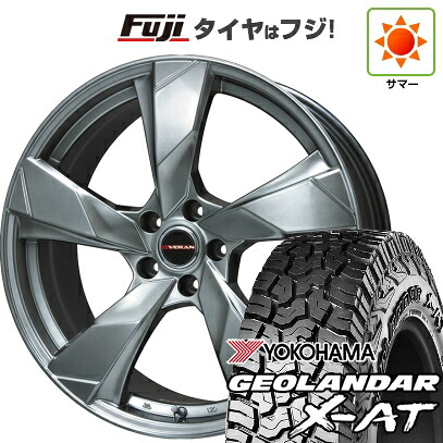 【新品国産車用5穴114.3】 夏タイヤ ホイール4本セット 235/60R18 ヨコハマ ジオランダー X-AT G016 OWL プレミックス ヴェランV(クロームハイパーシルバー) 8J 18インチ(送料無料) 113,700円