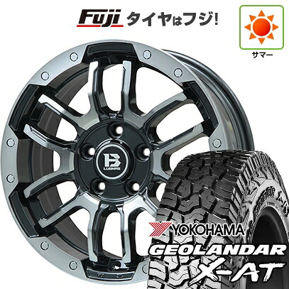 【新品国産車用5穴114.3】 夏タイヤ ホイール4本セット 235/60R18 ヨコハマ ジオランダー X-AT G016 OWL ビッグウエイ B-LUGNAS FRD(ブラックポリッシュ/ブラッククリア) 7.5J 18インチ(送料無料)｜フジ スペシャルセレクション
