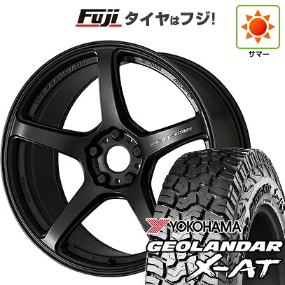 【新品国産車用5穴114.3】 夏タイヤ ホイール4本セット 235/60R18 ヨコハマ ジオランダー X-AT G016 OWL WORK ワーク エモーション T5R 7.5J 18インチ(送料無料)｜フジ スペシャルセレクション