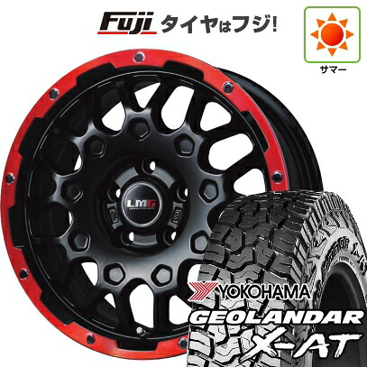 【新品国産車用5穴114.3】 夏タイヤ ホイール4本セット 235/60R18 ヨコハマ ジオランダー X-AT G016 OWL レアマイスター LMG MS-9W マットブラックレッドリム 7.5J 18インチ(送料無料)｜フジ スペシャルセレクション