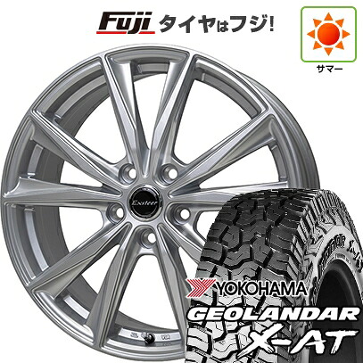 【新品国産車用5穴114.3】 夏タイヤ ホイール4本セット 235/60R18 ヨコハマ ジオランダー X-AT G016 OWL ホットスタッフ エクスターST 7J 18インチ(送料無料)|フジ スペシャルセレクション